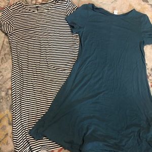 2 Old Navy jersey swing dresses